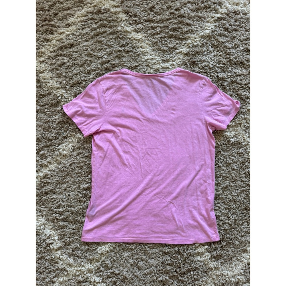 Ralph Lauren Sport Pink Pima Cotton V-Neck T-Shirt Women's XL - Picture 2 of 6